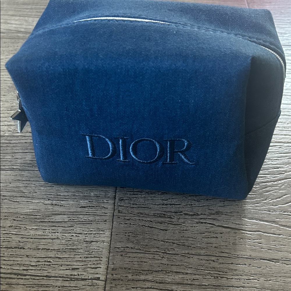 Dior Denim Blue Cosmetic Bag - Picture 2 of 14